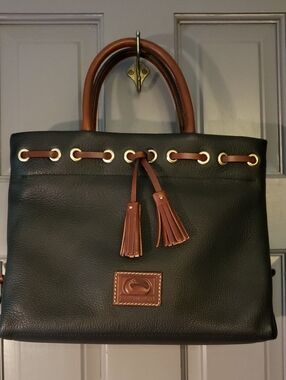 Dooney & Bourke Pebble Grain Tassel Tote 12x9x4